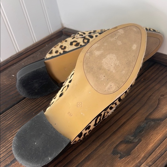 Halogen Leopard Print Calf Hair Slip-On Mules - Picture 6 of 7
